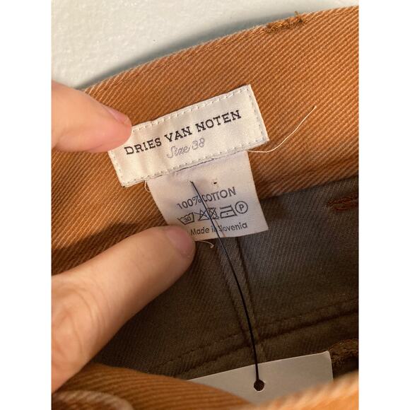 Dries Van Noten Mens Trousers Khaki Pants Soft Brown ~ Sz 38 ~ Pristine & Iconic - Picture 7 of 8